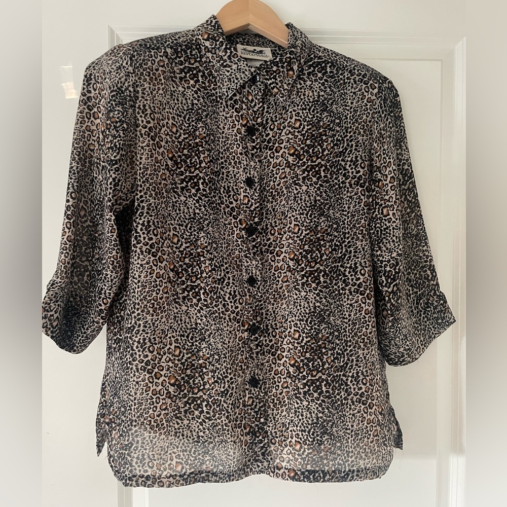 Northern Reflections Animal Print Button Down Shirt